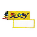 4 Pack Crayons w/ Yellow Box - Blank